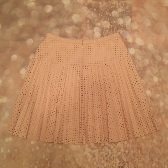 J Crew Laser Cut Diamond Blush Pleated Skirt Sz 2 - Picture 8 of 8